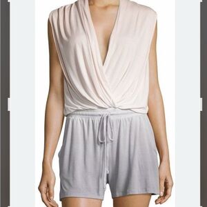 Young Fabulous & Broke Cream and Gray Draped Romper Size XS